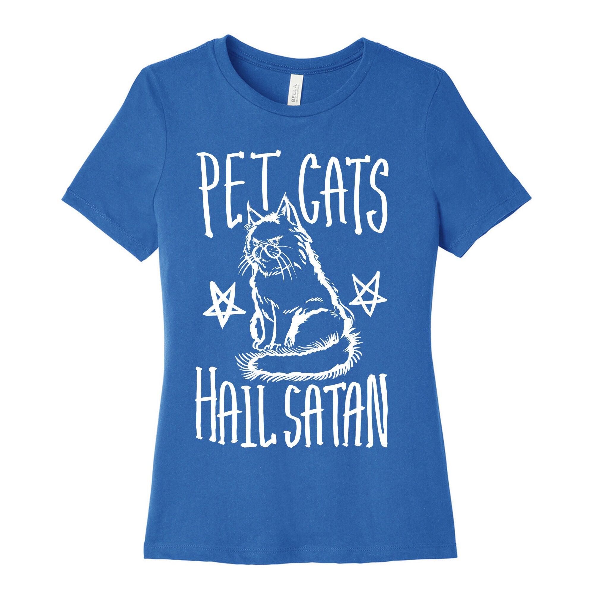 Pet Cats. Hail Satan Women's Cotton Tee